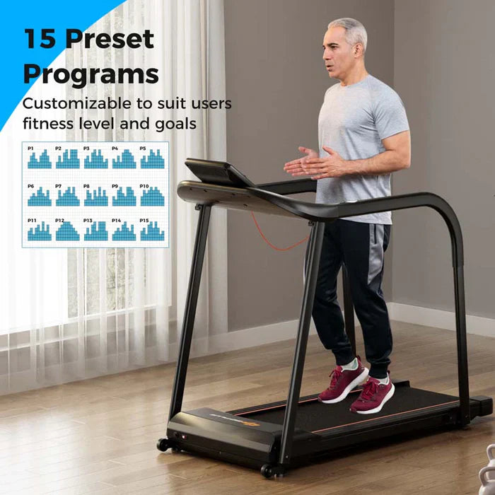 2.5 HP Walking Treadmill for Senior with Long Handrail, 300 lbs Capacity, Recovery Fitness Exercise Machine