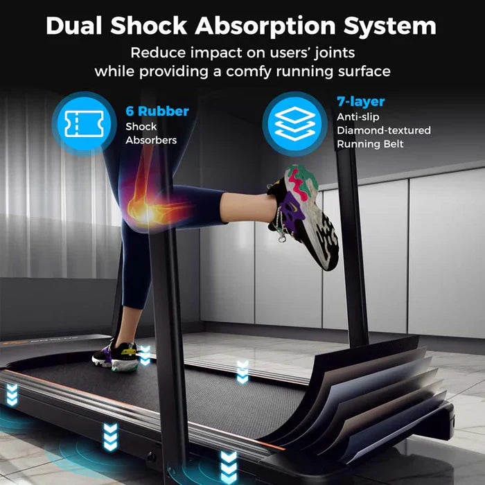 2.5 HP Walking Treadmill for Senior with Long Handrail, 300 lbs Capacity, Recovery Fitness Exercise Machine